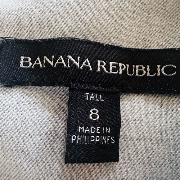 Banana Republic Bi-Stretch Midi Sheath Dress - Light Gray - Size 8 Tall - Picture 6 of 7